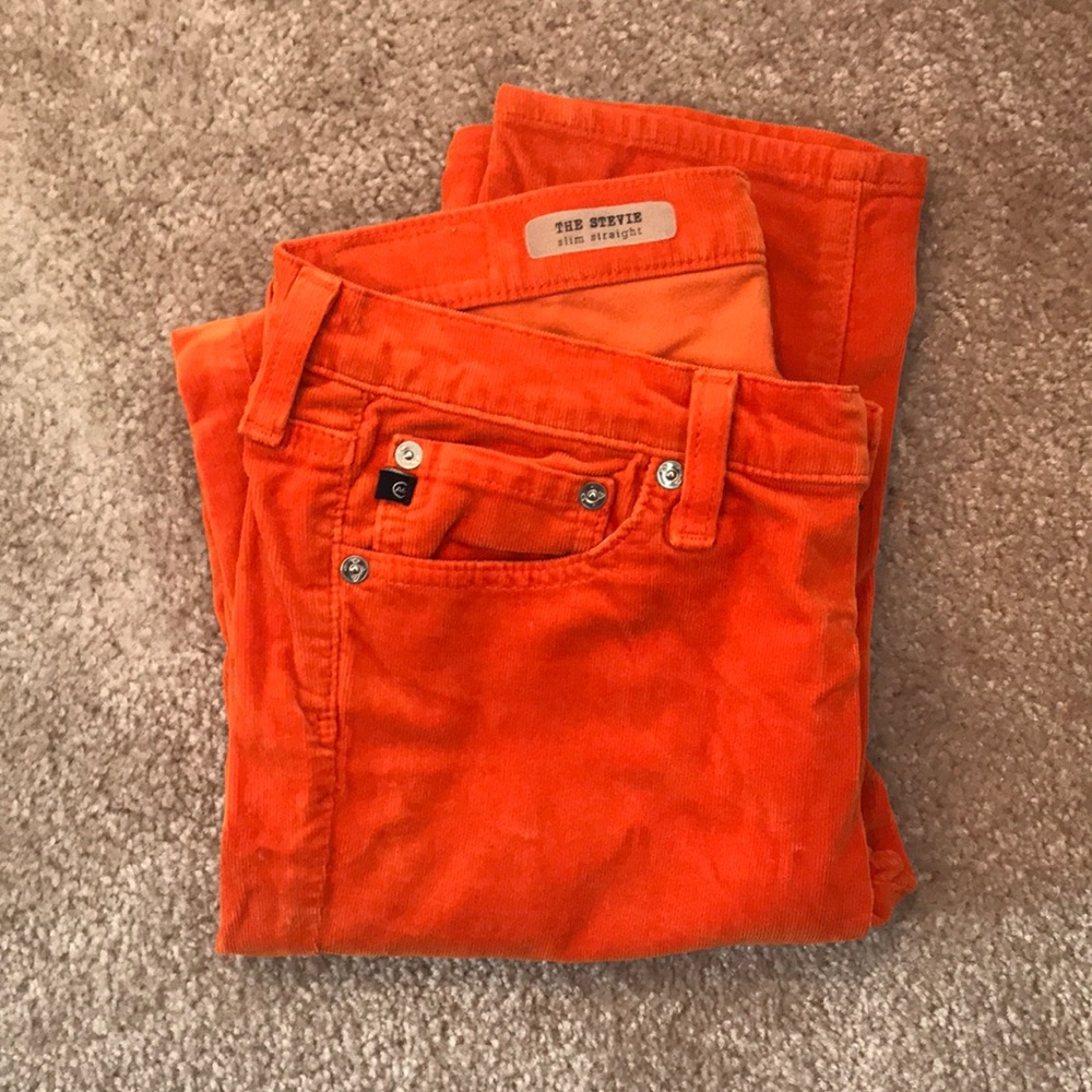 Adriano Goldschmied Orange Corduroy Pants